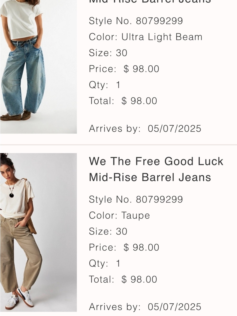 Free People Barrel Jeans - Picture 4 of 4